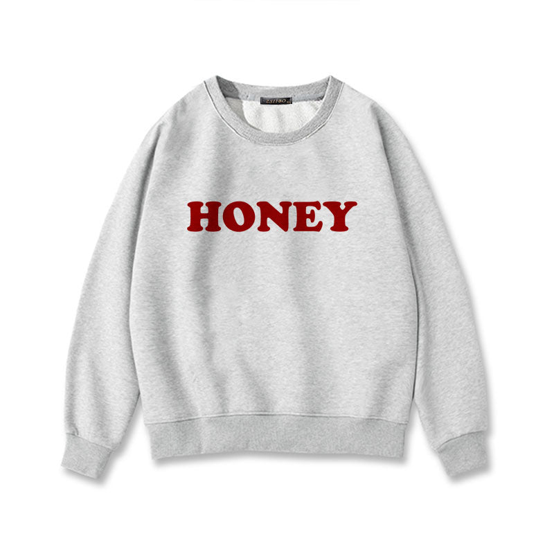 Cheky - Honey Print Hoodies Winter Women