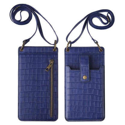 Cheky - Multi-function Crossbody Bags For Mobile Phone Crocodile-pattern Wallet Card Holder