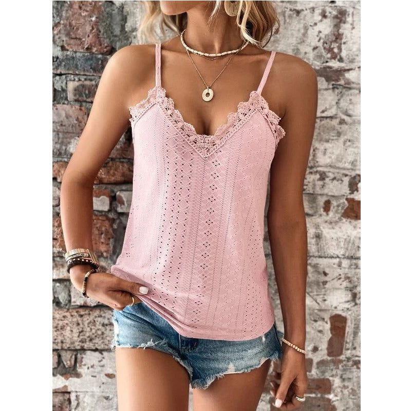 Cheky - New Women's Clothing V-neck Lace Lace Sling Vest