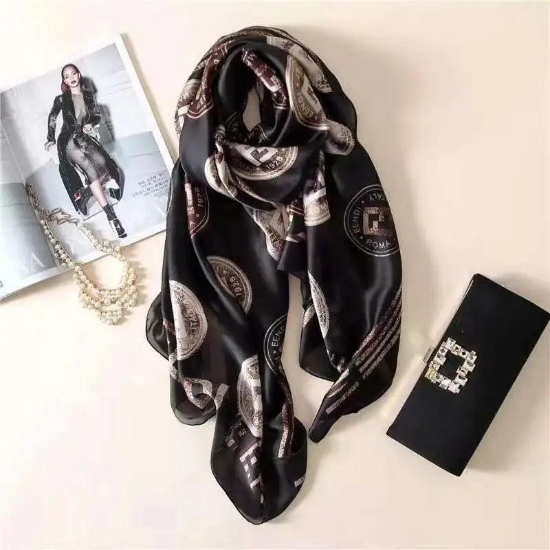 Cheky - All-in-one Sunscreen Shawl Travel Silk Scarf Women's Beach Towel