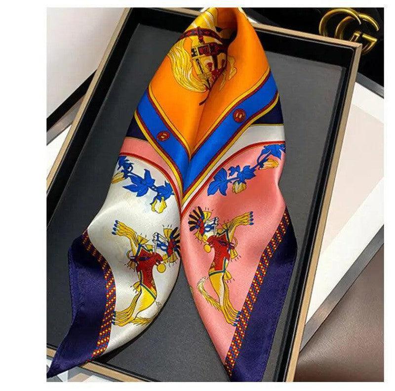 Cheky - Genuine Silk Scarf Age Reducing Fashionable Small Square