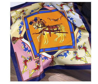 Cheky - Genuine Silk Scarf Age Reducing Fashionable Small Square