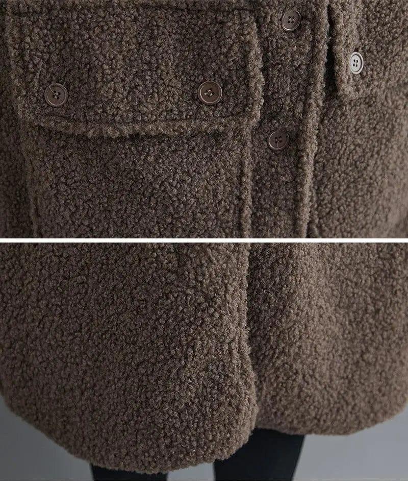 Cheky - Large Loose Medium Length Lamb Wool Leisure