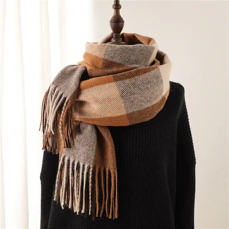 Cheky - Men's And Women's Thickened Warm Plaid Scarves