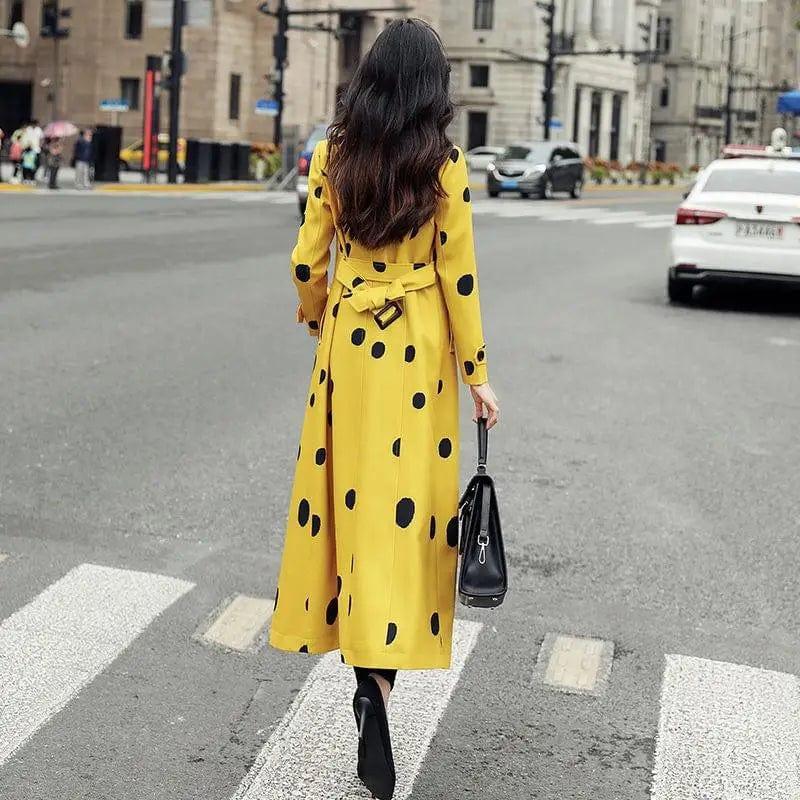 Cheky - New Korean Style Popular Over-the-knee Temperament Coat Coat