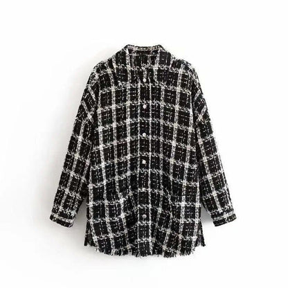 Cheky - Plaid tweed coat