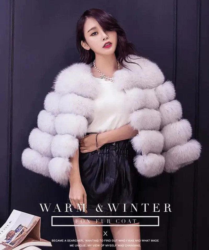 Cheky - S-3XL Mink Coats Women Winter New Fashion FAUX Fur Coat