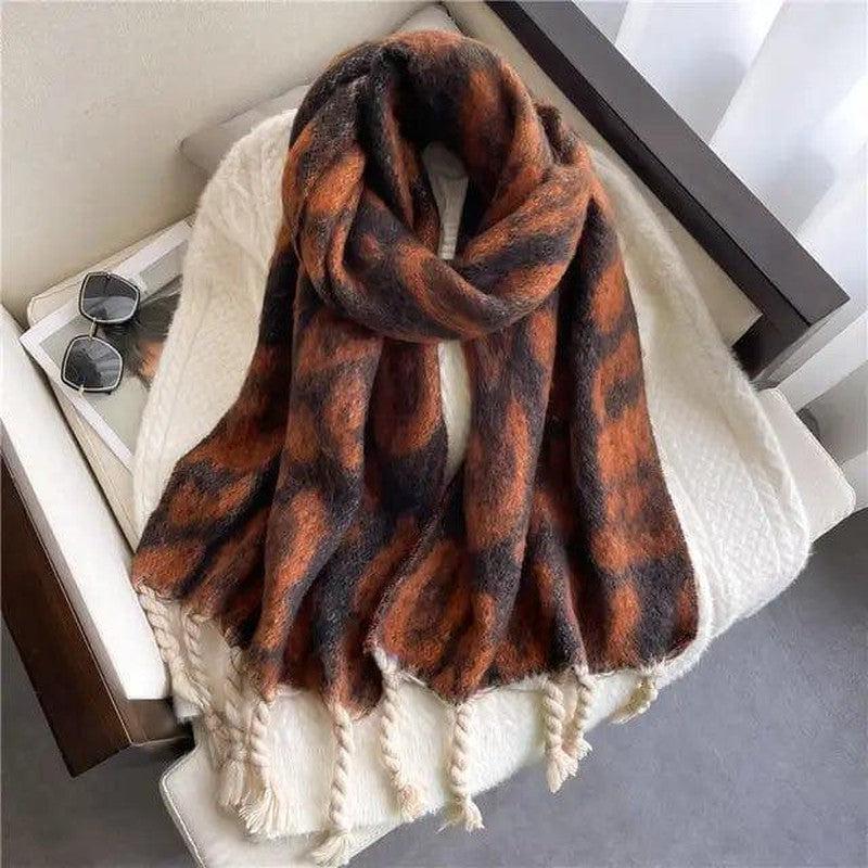 Cheky - Winter Scarf Women Cashmere Warm Pashmina Solid Female Scarv